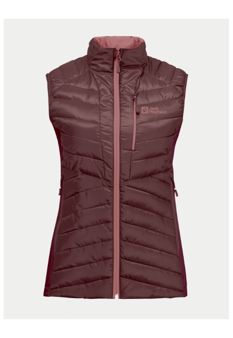 Дамска жилетка - 303327231 - Полиестер - Бордо Jack Wolfskin