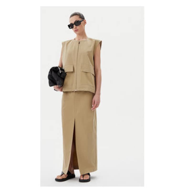 Дамска жилетка  5511150 - Памук - Каки - Каки Birgitte Herskind