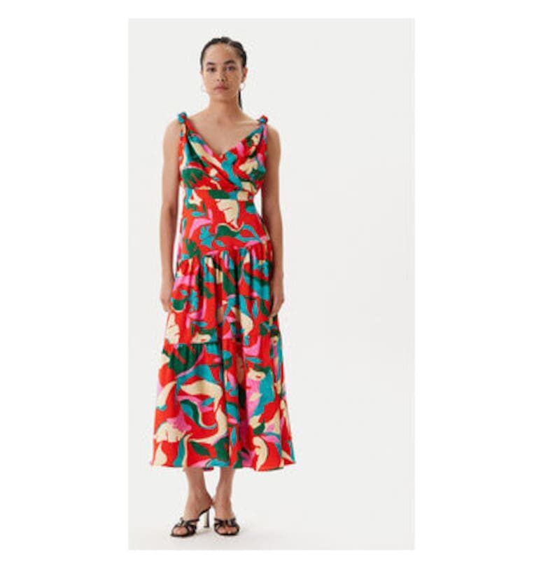 Дамска лятна рокля  251-RBY.F - Рециклиран полиестер - Многоцветен Morgan