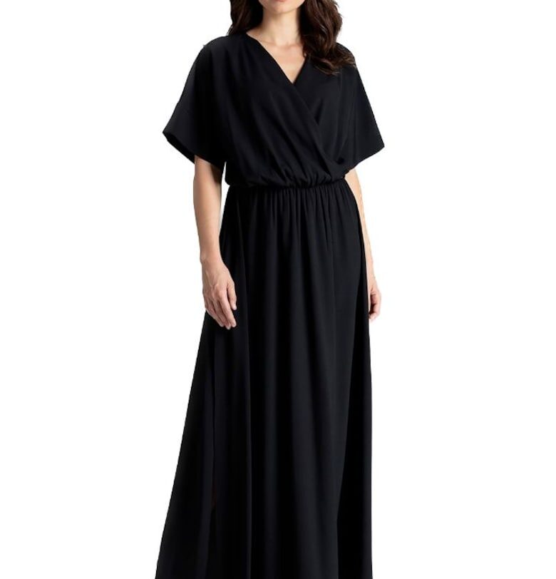 Дамска макси рокля Davide L055 черна Lenitif