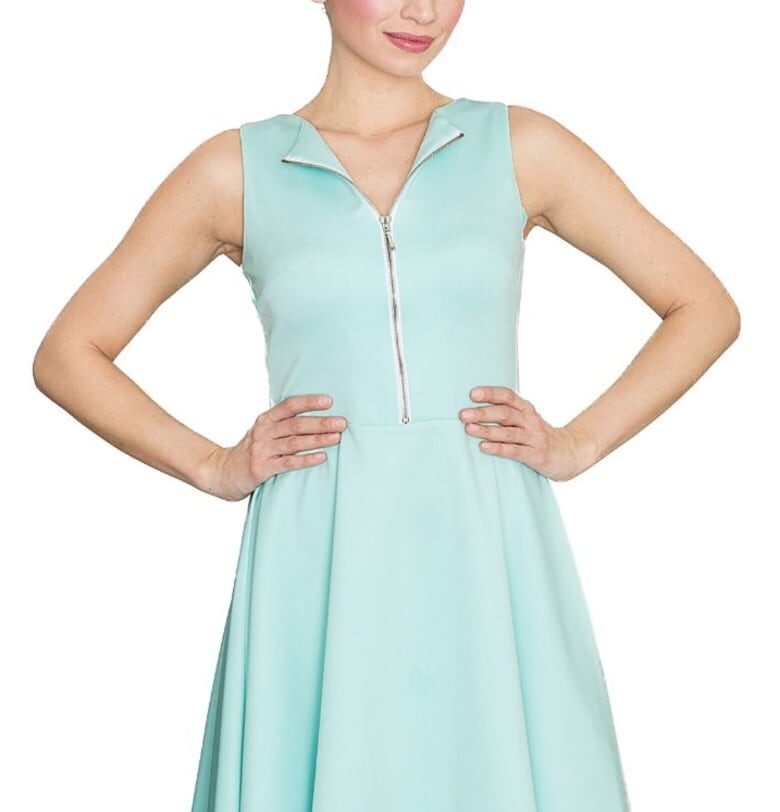 Дамска ментова мини рокля  Gwymbe K098 Lenitif