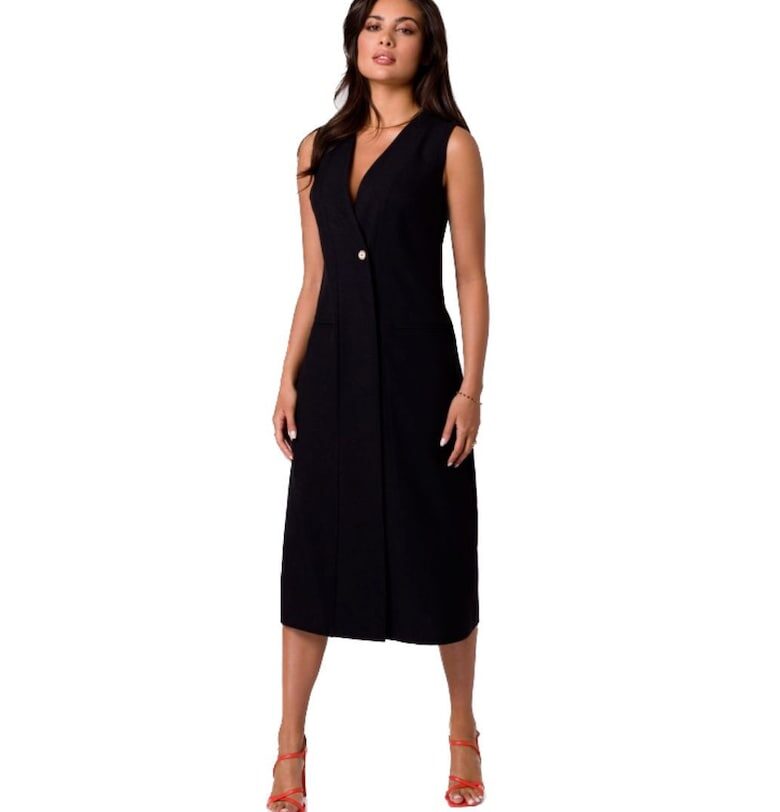 Дамска миди рокля -  Annaree - черна - BeWear