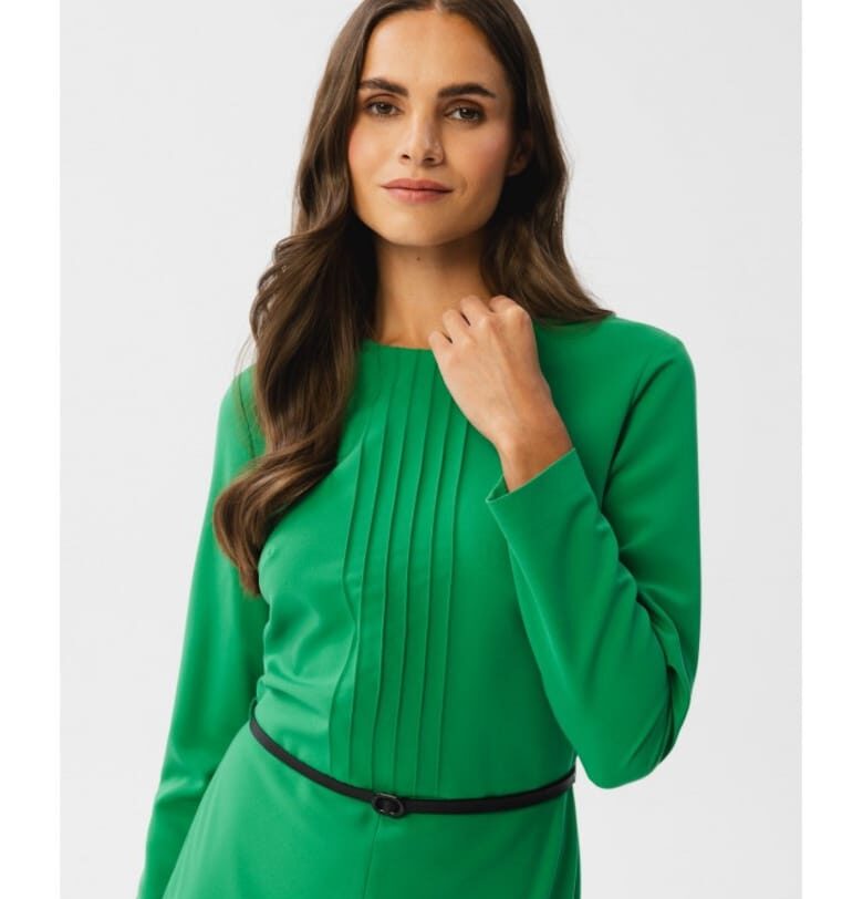 Дамска миди рокля -  Kerigor - светло зелена Stylove