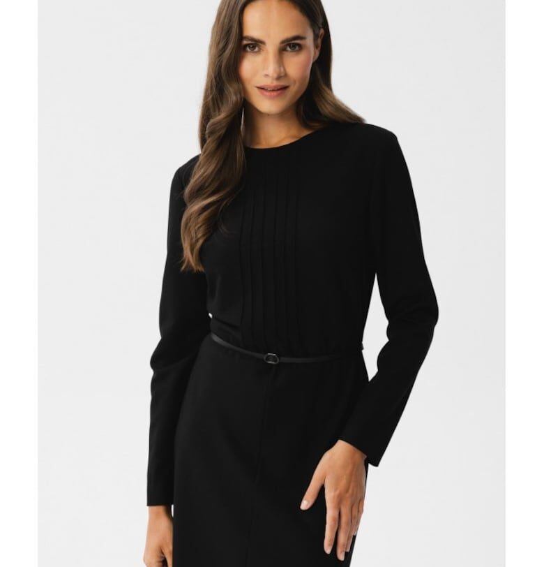 Дамска миди рокля -  Kerigor - черна Stylove