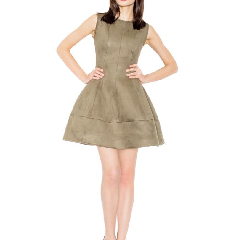 Дамска мини рокля  Brerad M457 маслиненозелена Figl