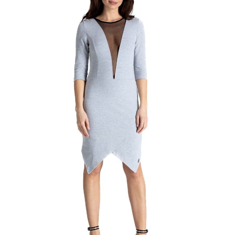 Дамска мини рокля Colgrengoire L012 сива Lenitif