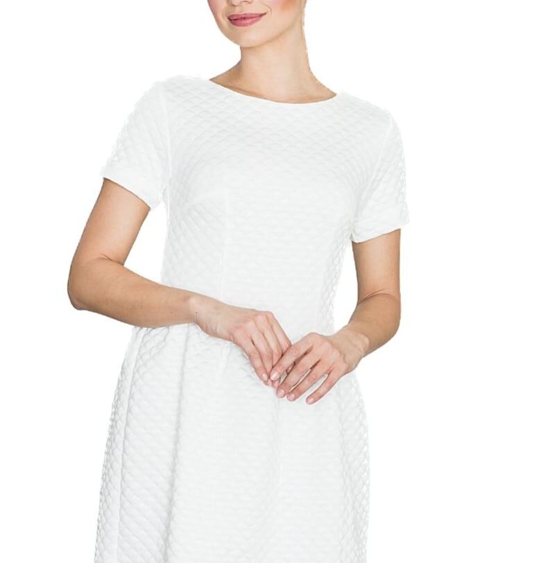 Дамска мини рокля  Dindralat K147 екрю Lenitif