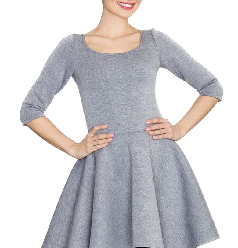 Дамска мини рокля  Guillo K227 - сива Lenitif