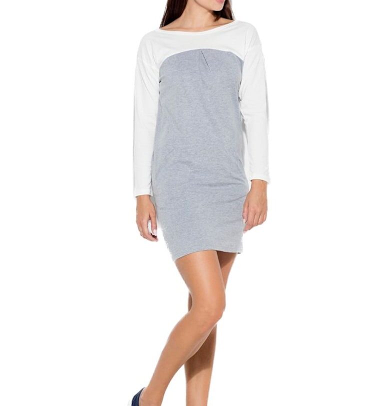 Дамска мини рокля Gwymbe K106 сива KATRUS