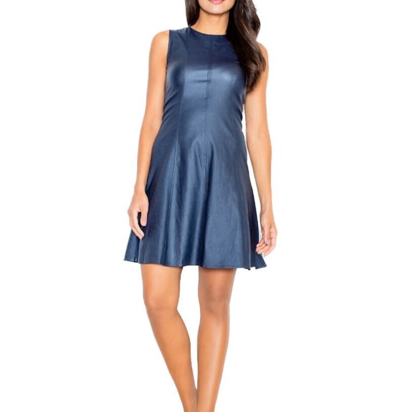 Дамска мини рокля Lineld M342 цвят гранат Figl