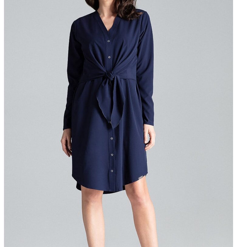 Дамска мини рокля Odo L031 тъмно синя Lenitif