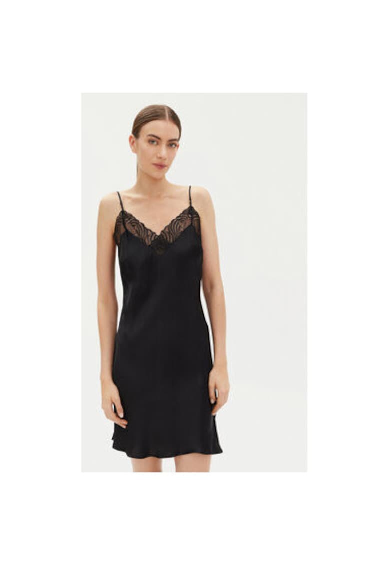 Дамска нощница - Шантел - 304888175 - Модал/Вискоза - Черна Chantelle