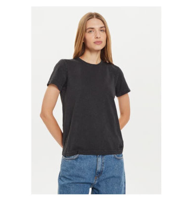 Дамска памучна тениска  Черен Lee