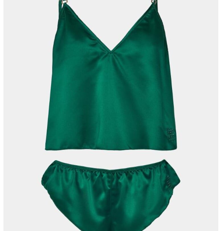 Дамска пижама -  302999125 - Полиестер - Зелен - Зелен Bluebella