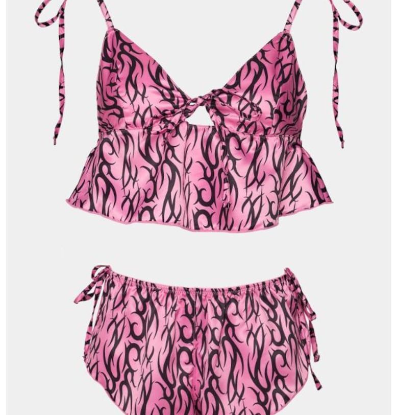 Дамска пижама -  302999583 - Полиестер - Розов - Розово Bluebella