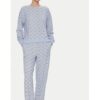 Дамска пижама -  304529634 - Памук/Вискоза - Син DKNY
