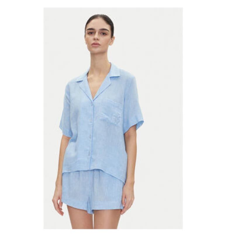 Дамска пижама  YI90054 - Вискоза/Лен - Светлосин DKNY