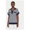 Дамска поло риза  58672 CAIO - вискоза/полиамид - бяло/тъмносиньо - Бял/Тъмносин LUISA SPAGNOLI