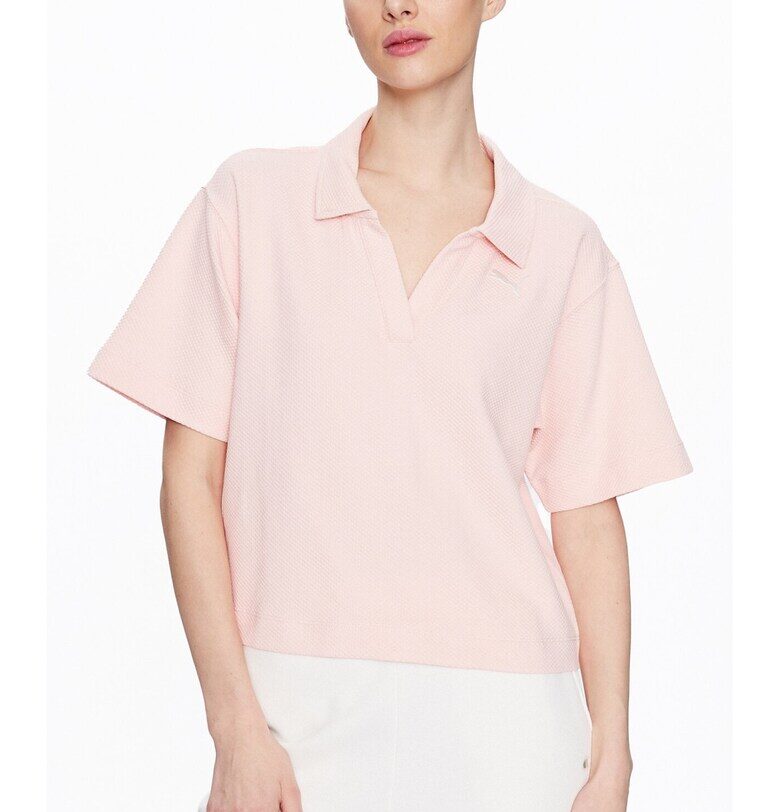 Дамска поло тениска -  Памук - Розово Puma