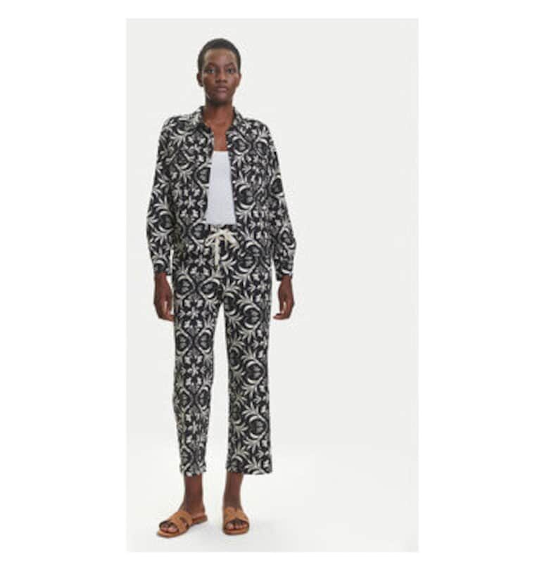 Дамска риза  12002145 - Лен/Вискоза - Черна - Черен Olsen