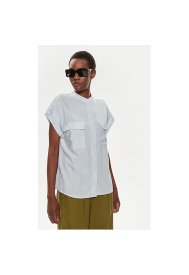 Дамска риза - 303566227 - Вискоза - Синя Tamaris