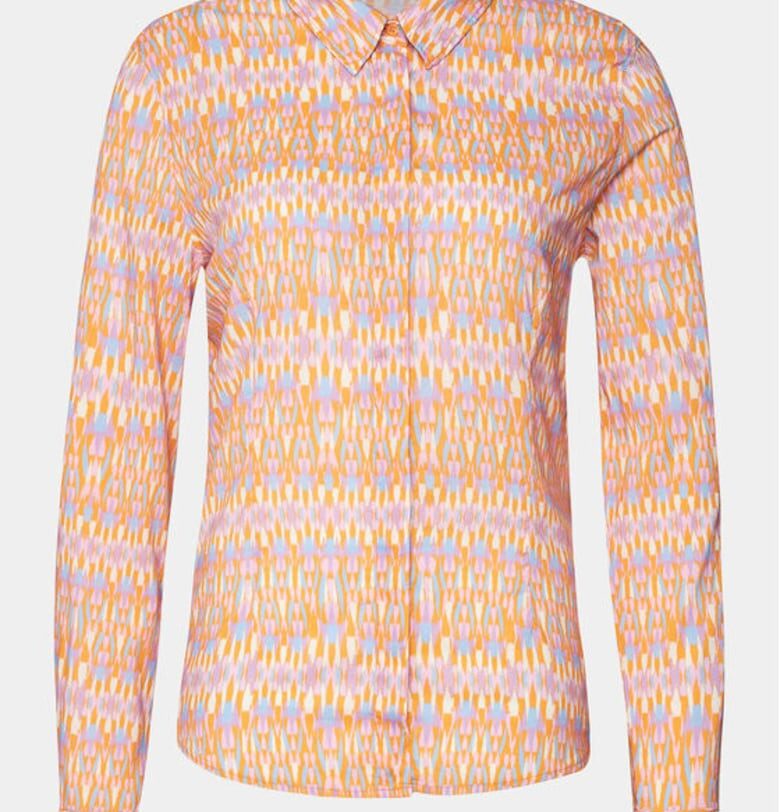 Дамска риза -  303617172 - Памук/Вискоза - Оранжев - Оранжев Mustang