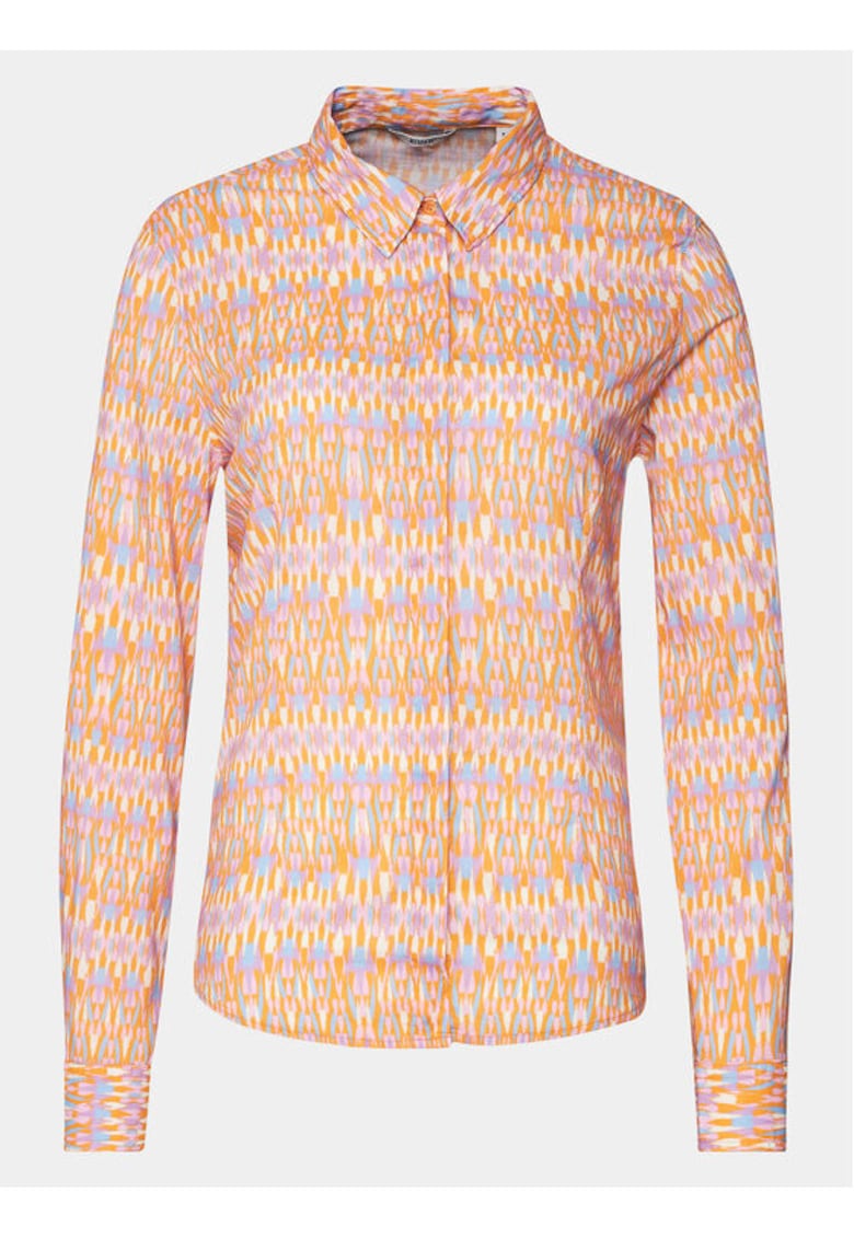 Дамска риза - 303617172 - Памук/Вискоза - Оранжев - Оранжев Mustang