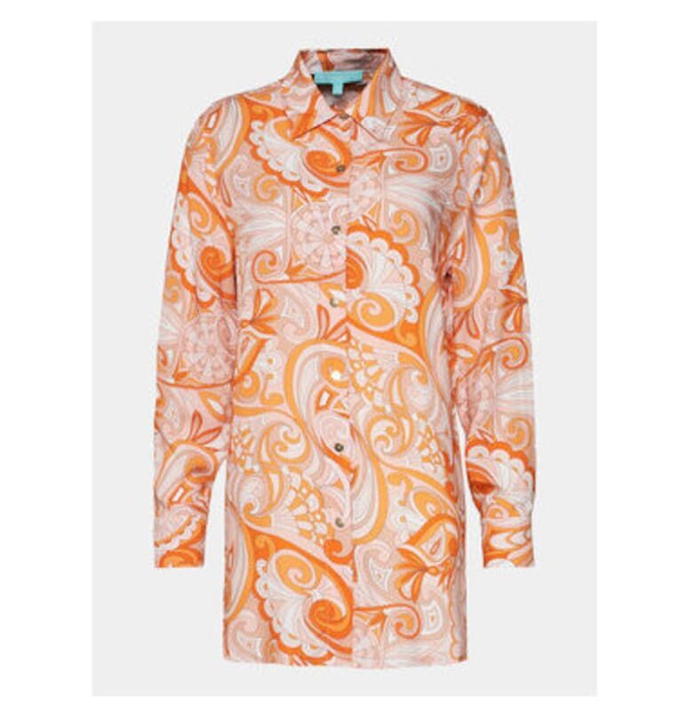 Дамска риза -  303700669 - Вискоза - Оранжев - Оранжев Melissa odabash