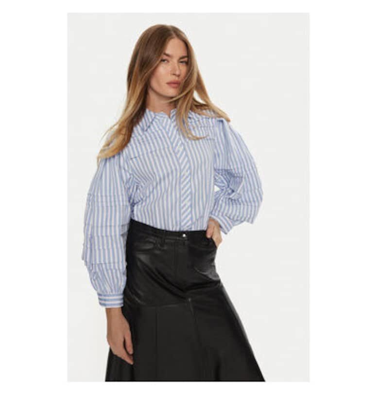 Дамска риза -  304135231 - Полиестер/Памук - Синя - Син Munthe