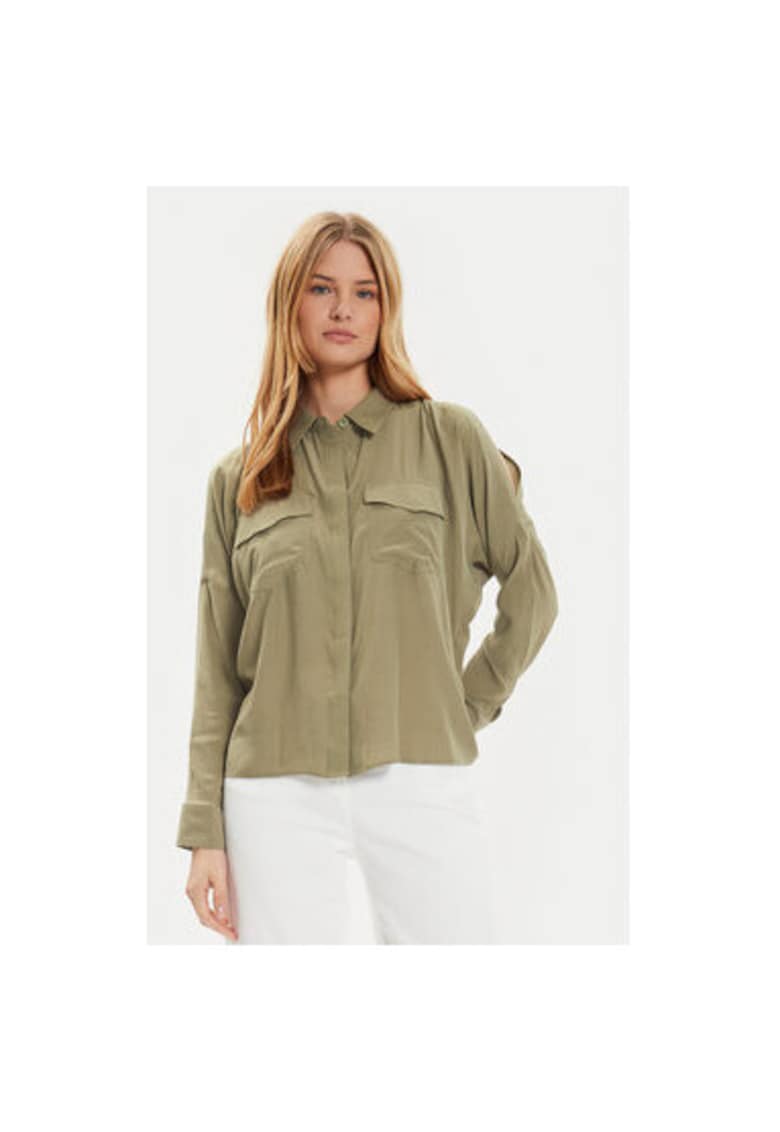 Дамска риза - 304218637 - Найлон/Полиестер - Зелена - Зелен DKNY