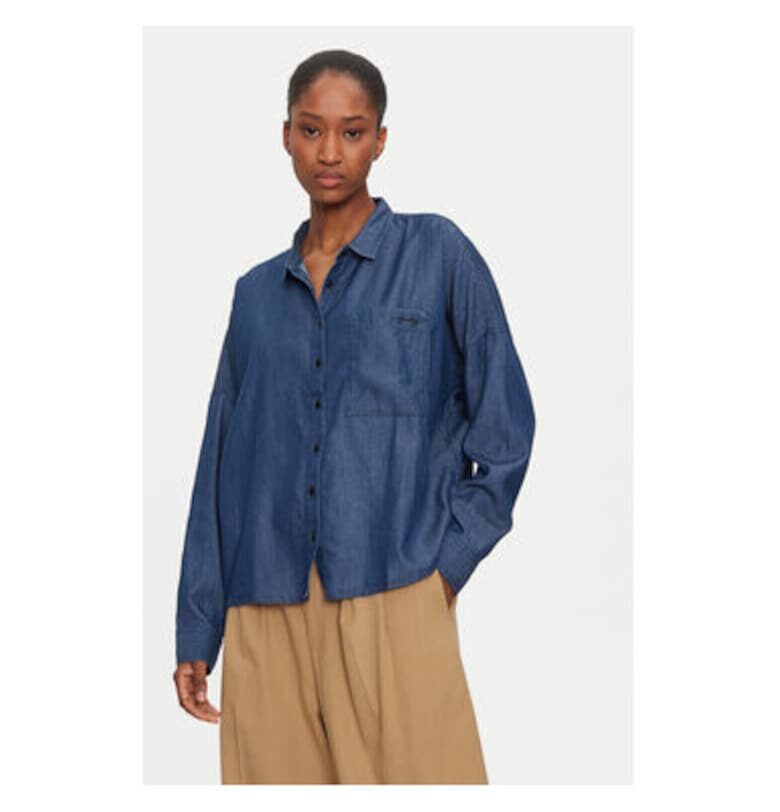 Дамска риза  304339783 - Лиосел/Памук - Синя - Син Mustang