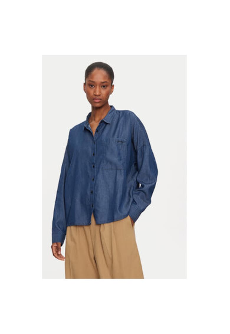 Дамска риза 304339783 - Лиосел/Памук - Синя - Син Mustang