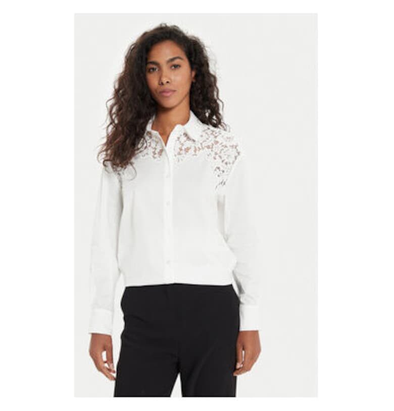 Дамска риза -  304480539 - Памук/Полиамид - Бяла Morgan