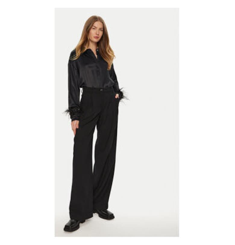 Дамска риза  304687099 - Вискоза/Рейон - Черна - Черен Access fashion