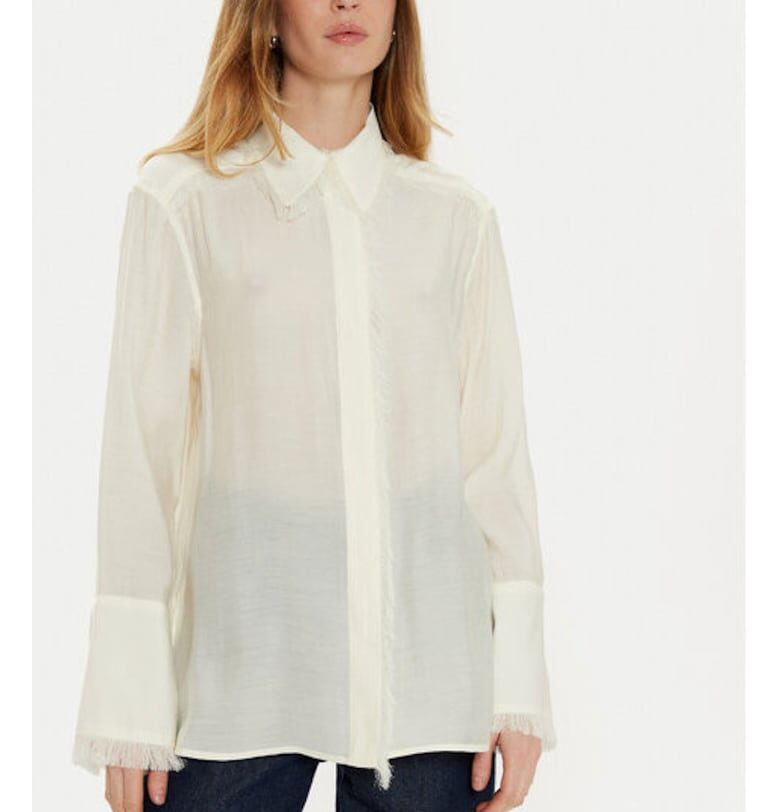 Дамска риза -  304749971 - Вискоза/Полиестер - Бежов - Бежов Day Birger