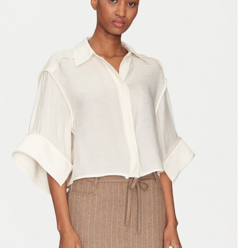 Дамска риза -  305138507 - Вискоза/Полиестер - Бежов - Бежов Day Birger