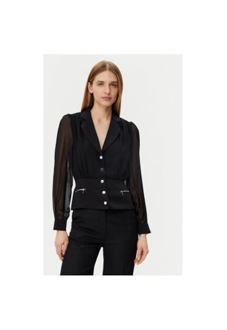 Дамска риза - 305252906 - Полиестер - Черен - Черен Morgan