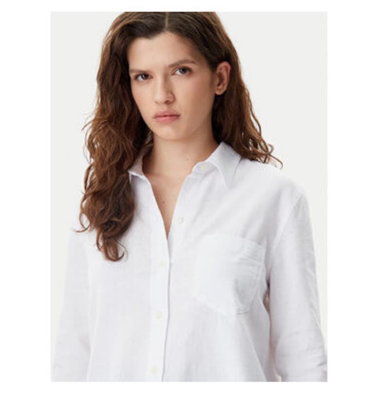 Дамска риза -  305290816 - Лен/Памук - Бяла - - Бял GAP