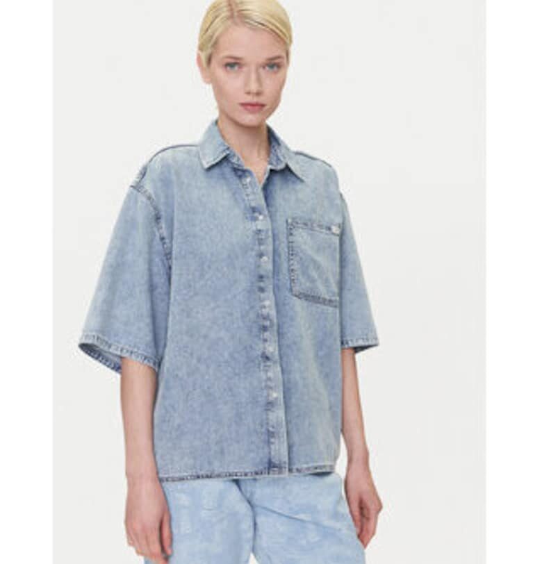 Дамска риза -  5000 - памук/лиосел/модал - синя Mustang