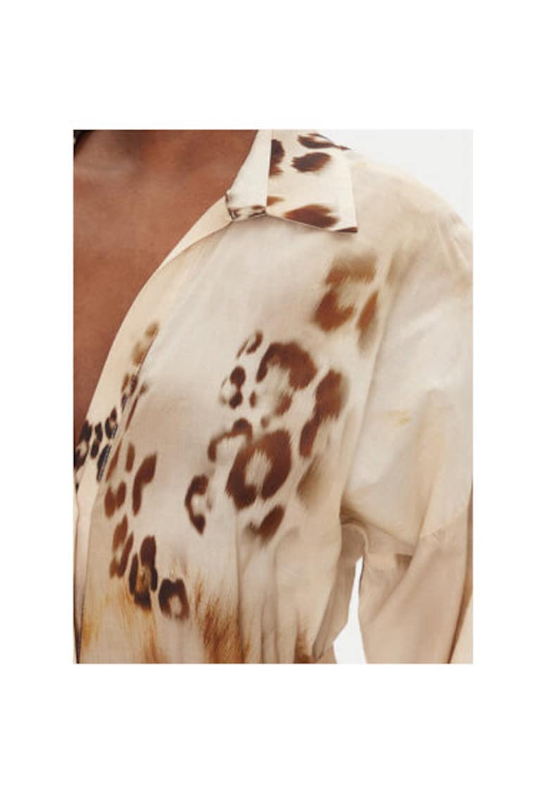 Дамска риза 53-3392 - Памук - Бежов - Бежов Access fashion