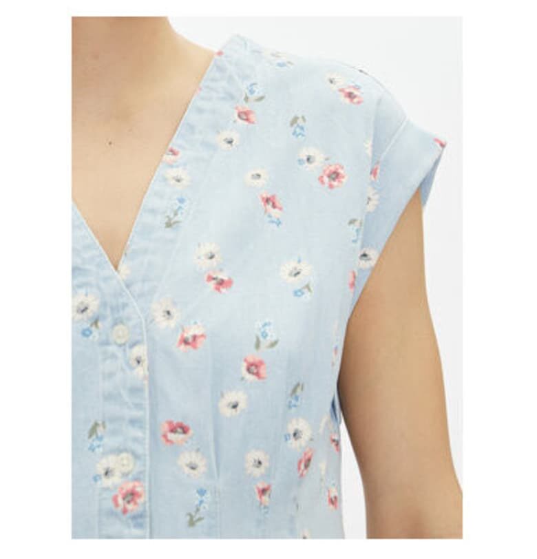 Дамска риза  731352-00 - Памук - Светлосин - Светлосин GAP