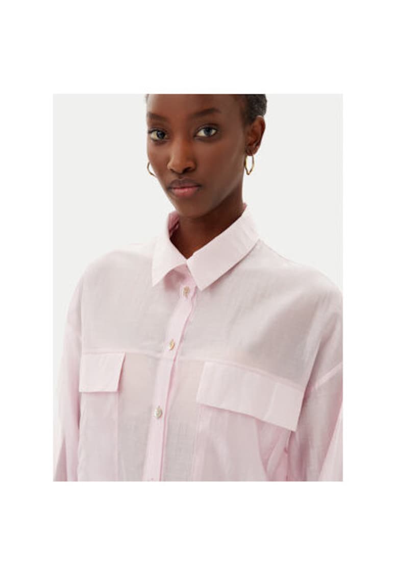 Дамска риза CFC0123656003 - Лиосел/Полиестер - Розов - Розово Rinascimento