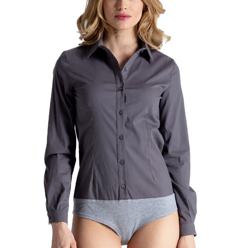 Дамска риза Fabian M315 сива - Сив Figl