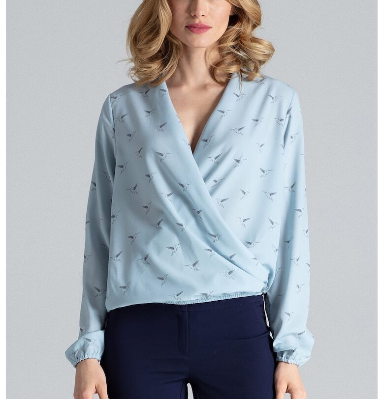 Дамска риза Sebith M371 светло синьо - Светлосин Figl