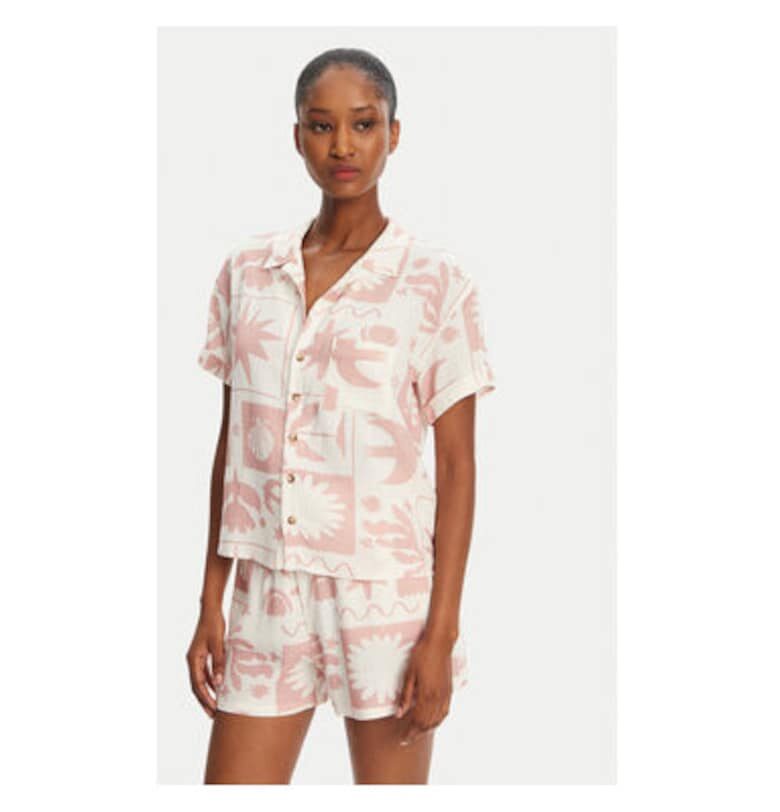 Дамска риза  TAYLOR FLOREAL - Вискоза/Лен - Розов - Розово Banana Moon