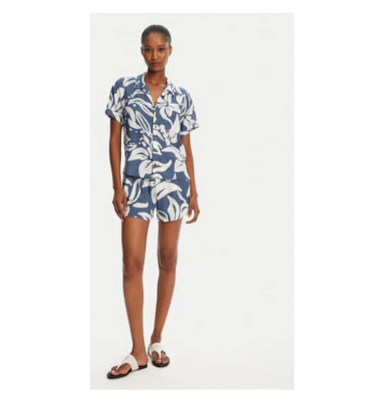 Дамска риза  TAYLOR FLOREAL - Вискоза/Лен - Син - Син Banana Moon