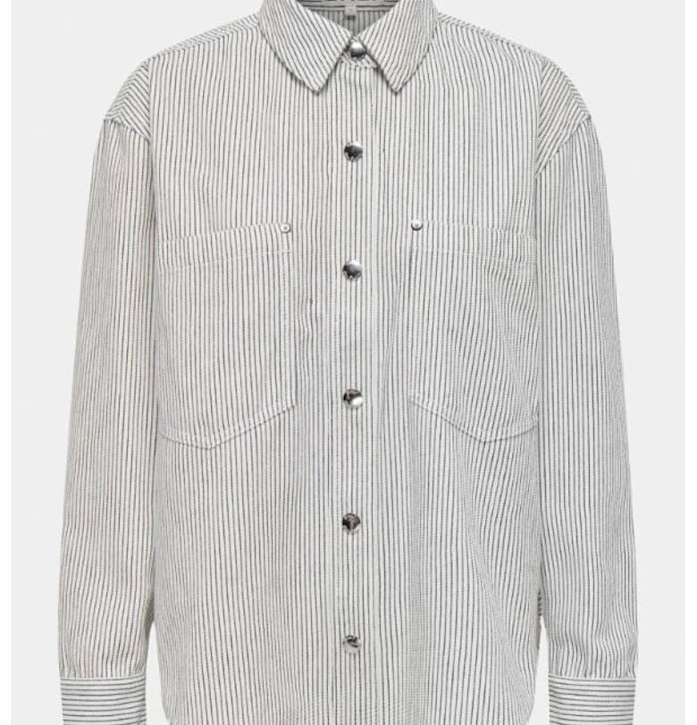 Дамска риза - САМО - 303392291 - Памук - Сив Only