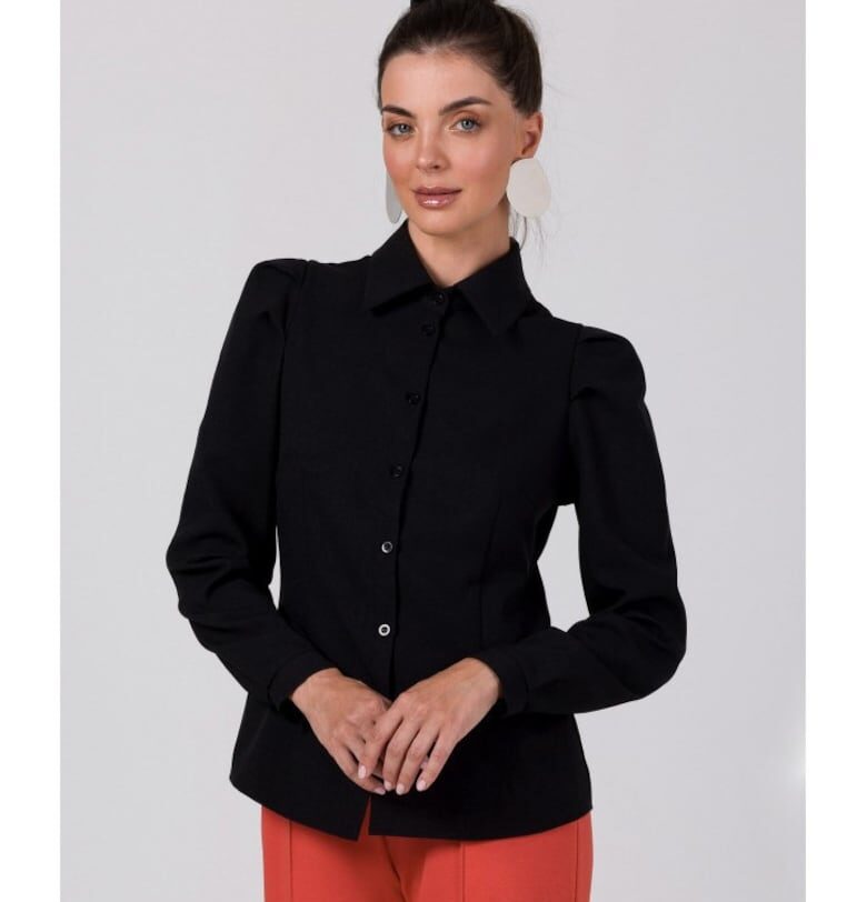 Дамска риза с дълъг ръкав -  Annamue - черна - Черен BeWear