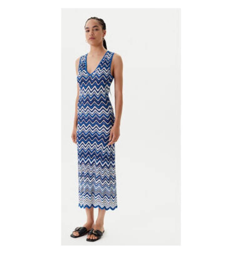 Дамска рокля  251-RMORTI - Вискоза/Полиамид - Син Morgan