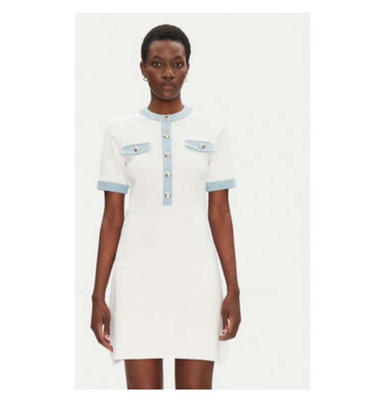 Дамска рокля  251-RMROME - Полиестер/Вискоза - Бял Morgan